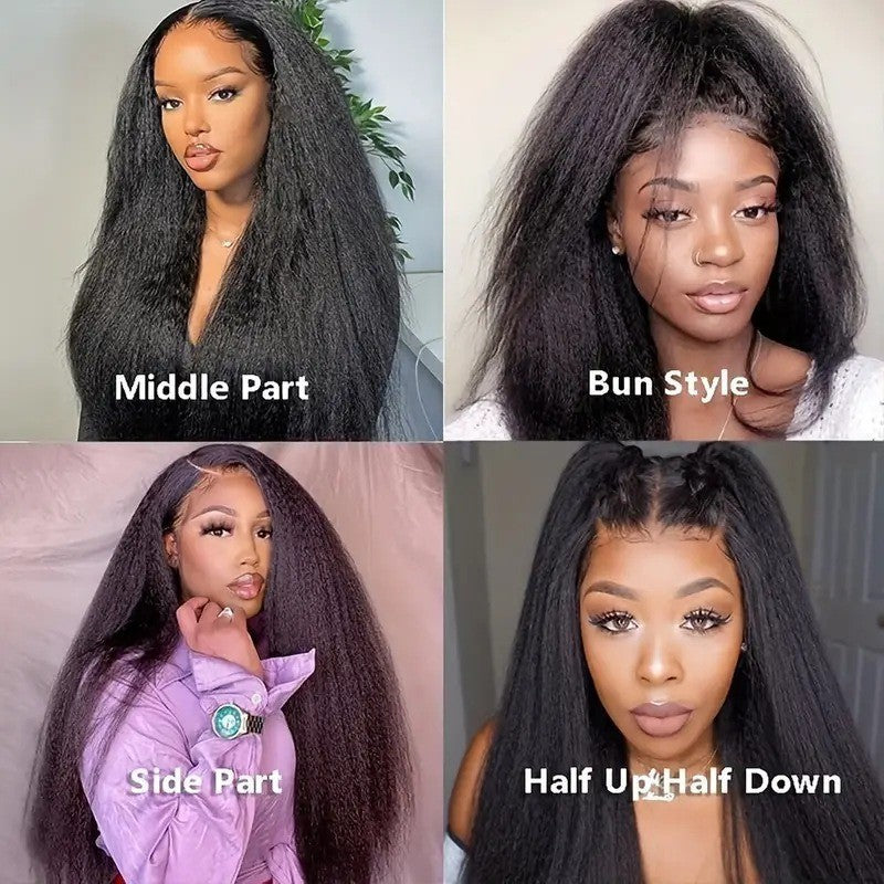 Big Lace Synthetic Wigs Corn Stigma Straight Wig Long Curls
