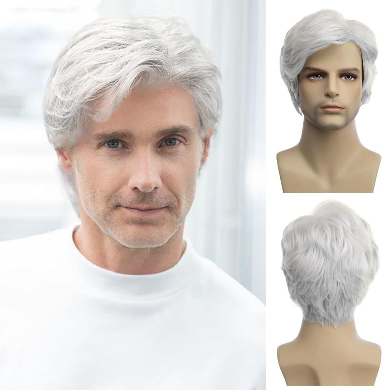Men's Partial Points Side Bangs Short Chemical Fiber Men's Wig
