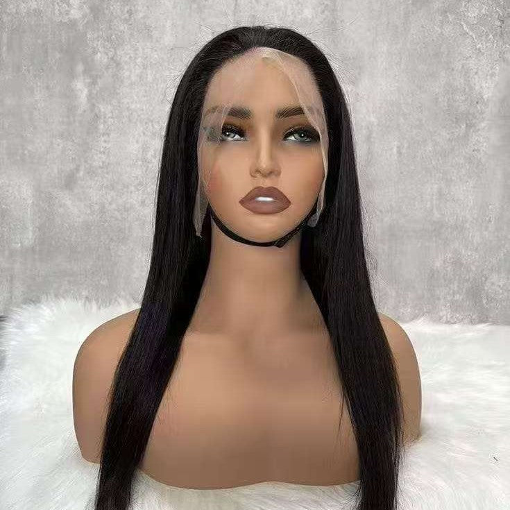 Straight Long Frontal Lace Brazilian Human Real Hair Wig