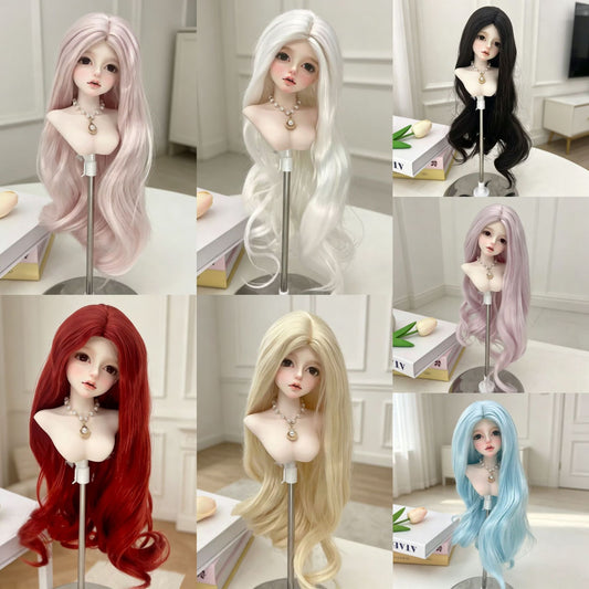 Doll Female Bangs Curly Big Wave Wig Long Curls