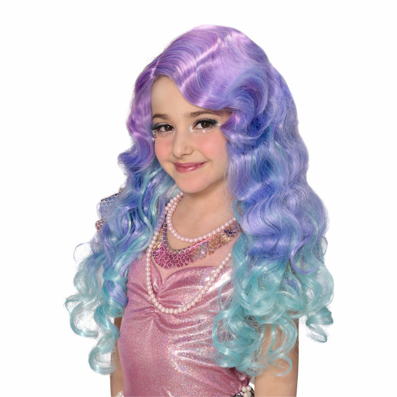 Christmas Halloween School Kindergarten Performance Gradient Color Cos Wig