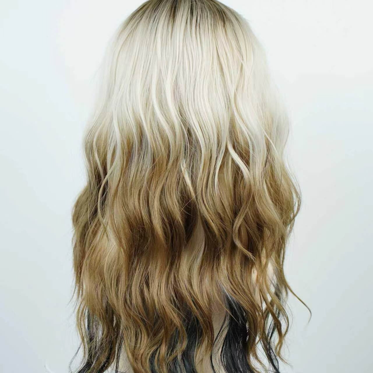 Bangs Dyed Water Ripple Long Curly Other Wig