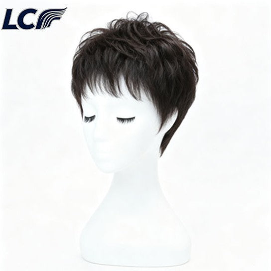 Women's Fabric Super Broken Texture Light Air Bangs Natural Fluffy Breathable Wig Short Curly Hair