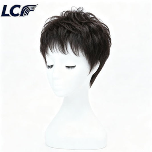 Women's Fabric Super Broken Texture Light Air Bangs Natural Fluffy Breathable Wig Short Curly Hair
