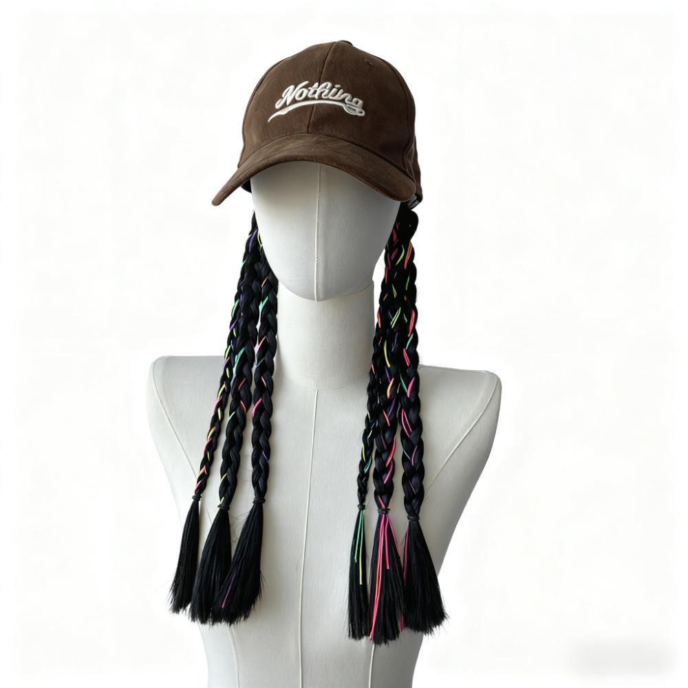 Peaked Cap Twist Braid Fashion Sweet Cool Hot Boxing Wig Ponytail