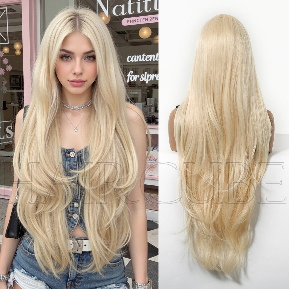 Women's Curly Headgear Party Music Festival Temperament Wig Long Curls
