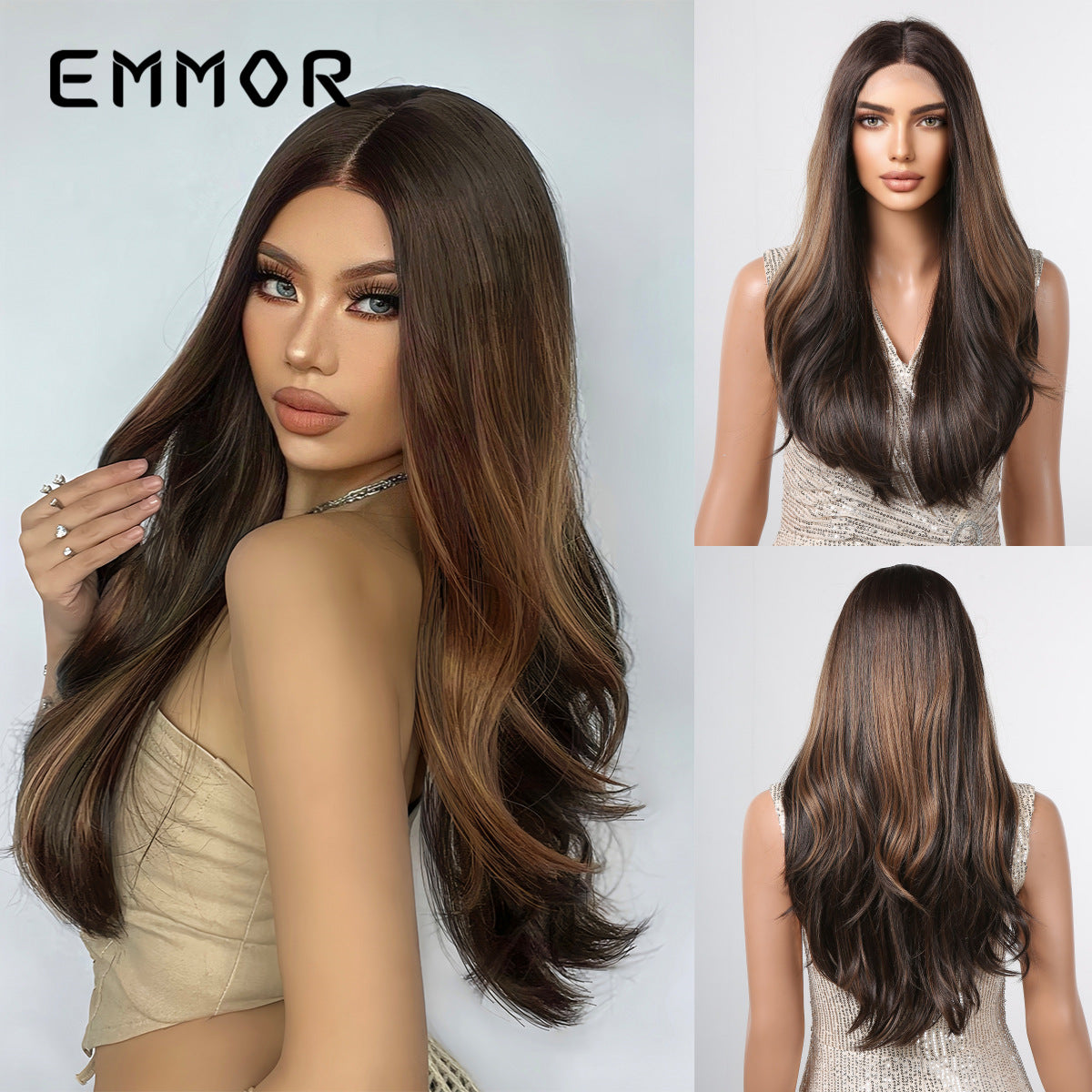 Large Area Lace Medium Wave Curly Wig Long Curls