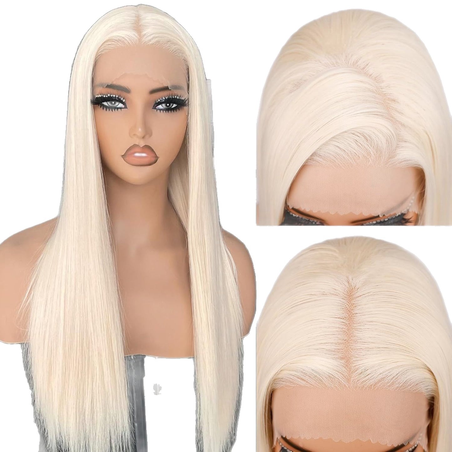 Elegant Glamorous Front Lace Hair Sheath Long Straight Wig