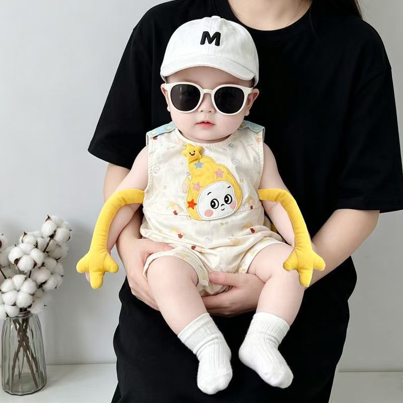 Sleeveless Leotard Cartoon Cute Super Western Style Jumpsuit, Climbing Suit