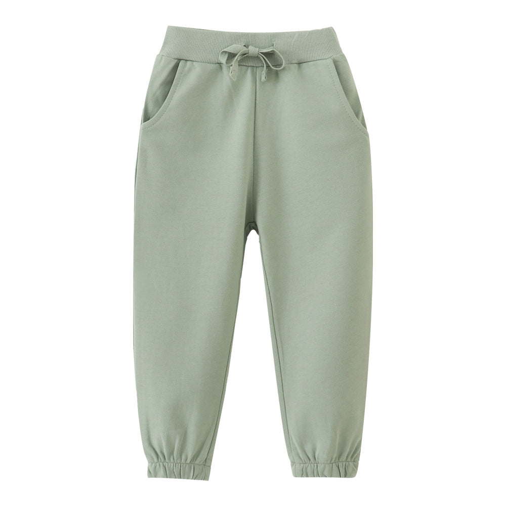 Children's Feather Length Boys Autumn Clothing Cotton Children's Pants