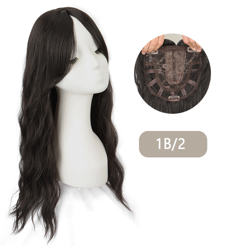 Hair Piece Water Ripple Long Curly Chemical Fiber Head Covering Wig Ponytail