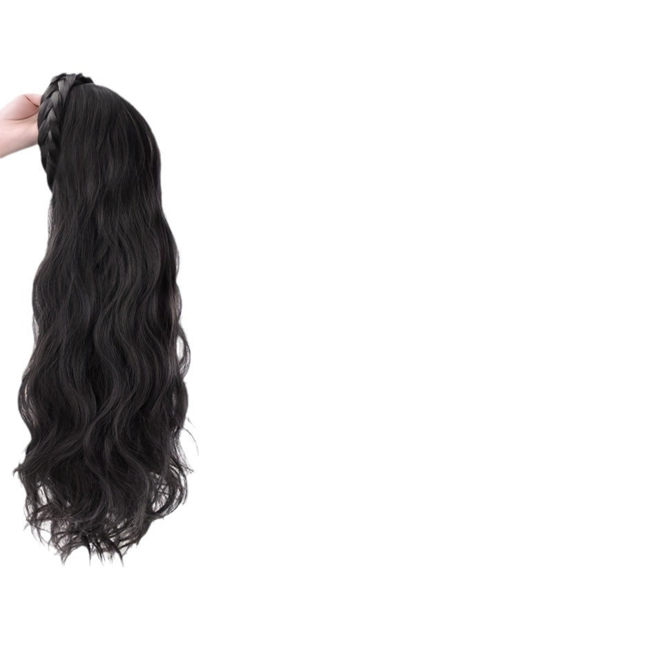 Female Hair Hoop One Curly Water Ripple Artificial Wig Long Curls