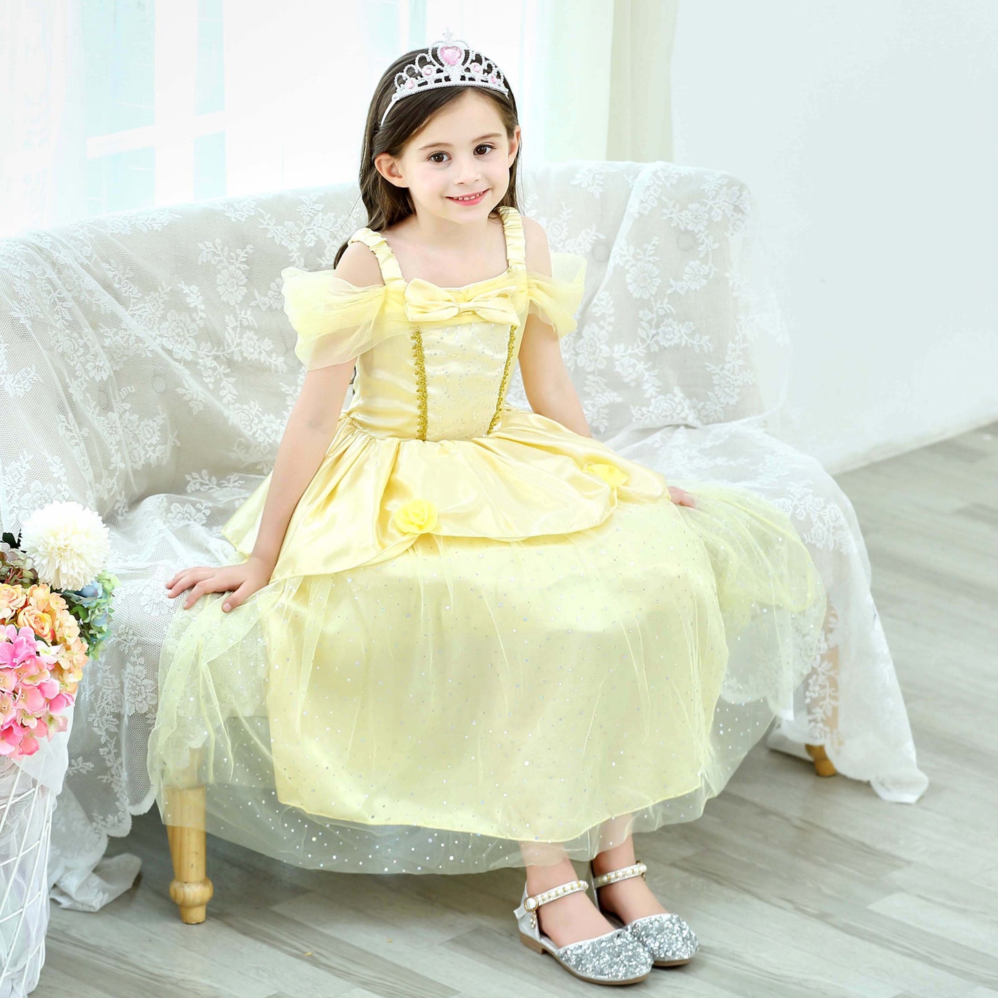 Children's Belle Princess Beauty Beast Bell Halloween Clothing Host Performance Children's Dress