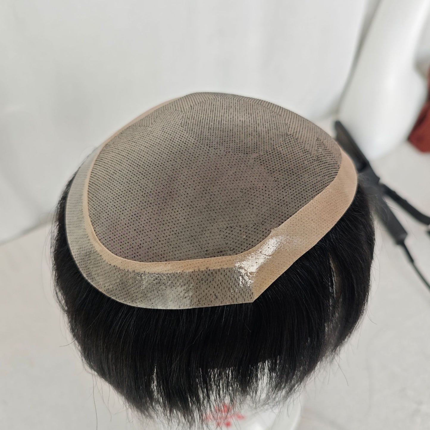 Men's Net Forehead Biological Edge Invisible Seamless Hairline Hairpiece Men's Wig