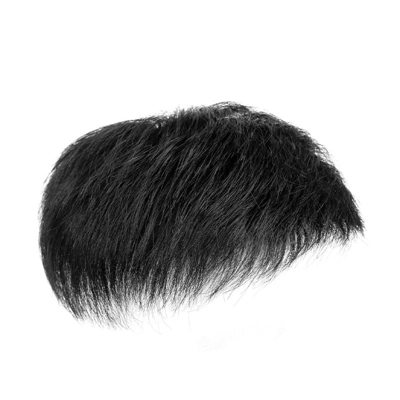 Men's Hair Piece Short Inch Natural Mechanism Real Human Men's Wig