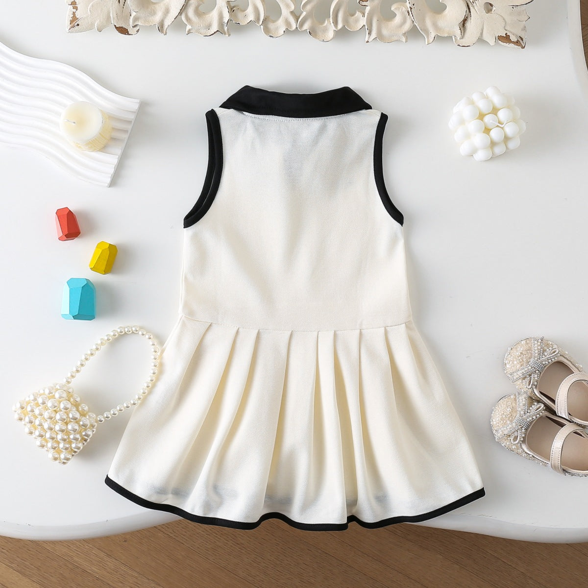 Children's Summer Fashionable Preppy Style Princess For Children's Dress