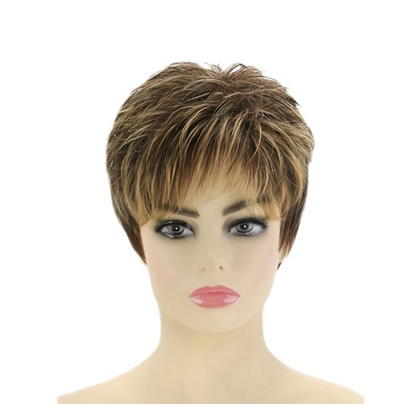 Cover Chemical Fiber Female Lady Fluffy Wig Short Curly Hair