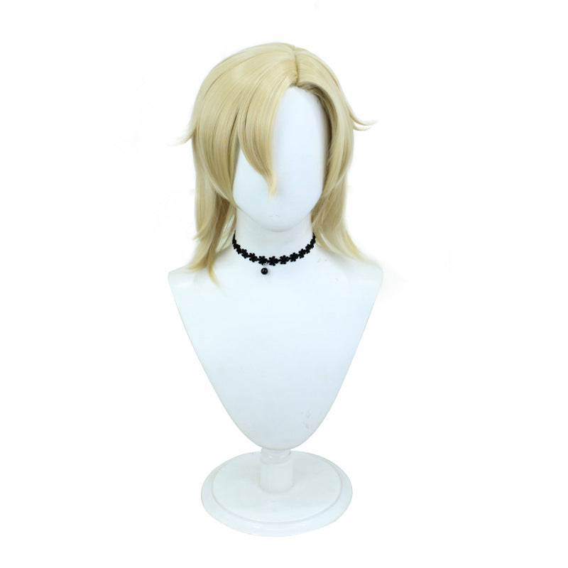 Sandy Gold Simulation Scalp Top Wolf Cos Wig