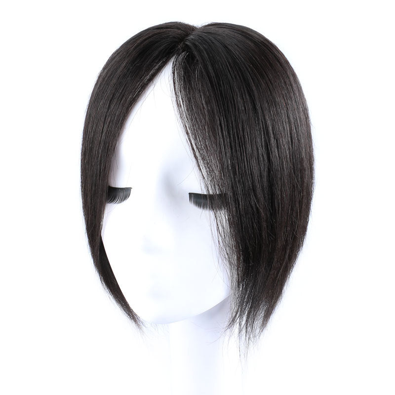 Women's Split Stitch Net Hair Supplementing Piece Cover Gray Increased Volume Wig
