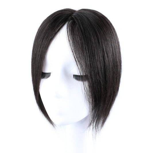 Women's Split Stitch Net Hair Supplementing Piece Cover Gray Increased Volume Wig