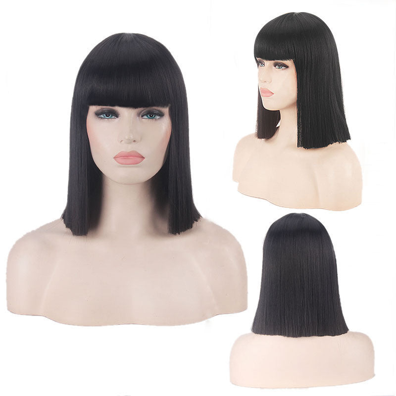 Women's Daily Color Sheath Short Shoulder Straight Cos Wig