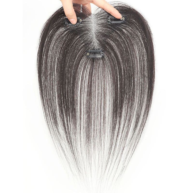 Set Female Hair Full Hand-woven Fetal Bangs Covering Seam Natural Wig