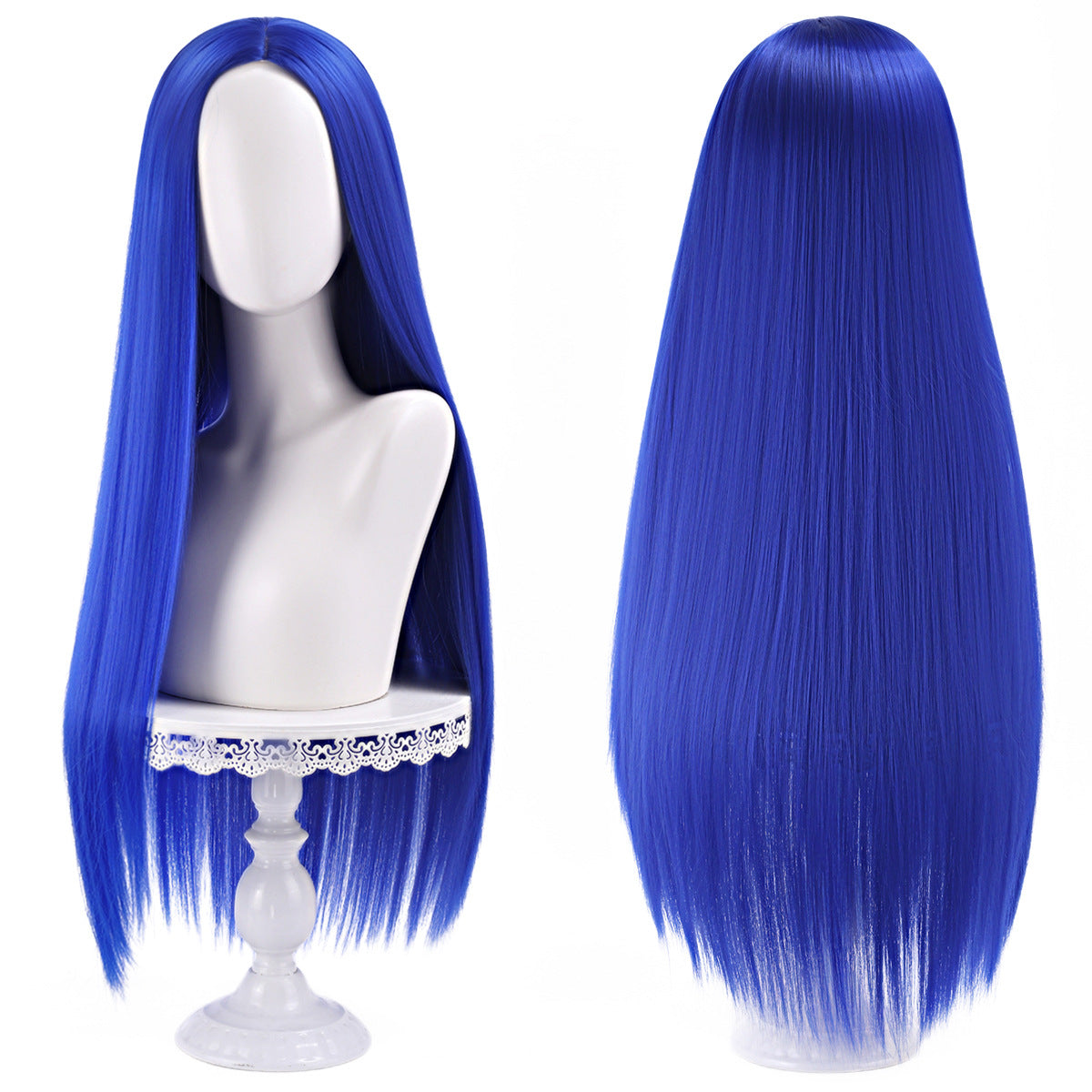Main Universal Medium Scalp Black Hair Long Straight Wig