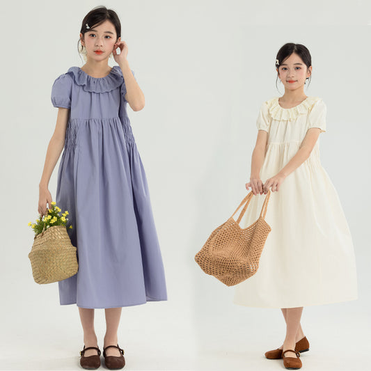 Teens Short Sleeve Skirt Lace Doll Children's Dress