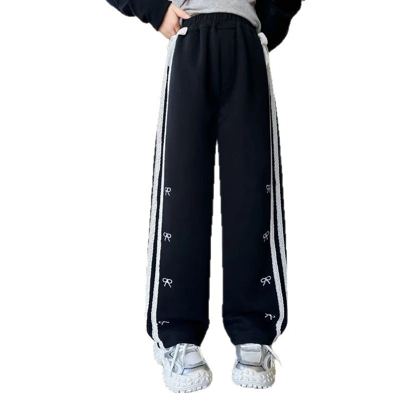 Fashionable Korean Style Loose Slimming Casual Sports Wide Children's Pants