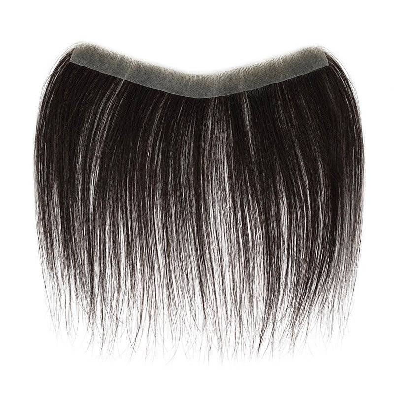 Real Hair Forehead Bangs Biological Scalp Invisible Fetal Seamless Sideburns Wig