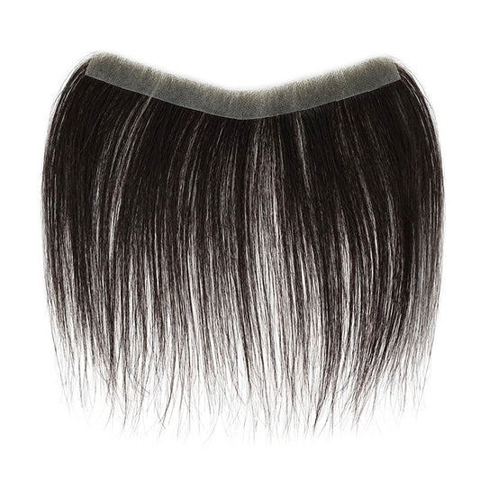 Real Hair Forehead Bangs Biological Scalp Invisible Fetal Seamless Sideburns Wig