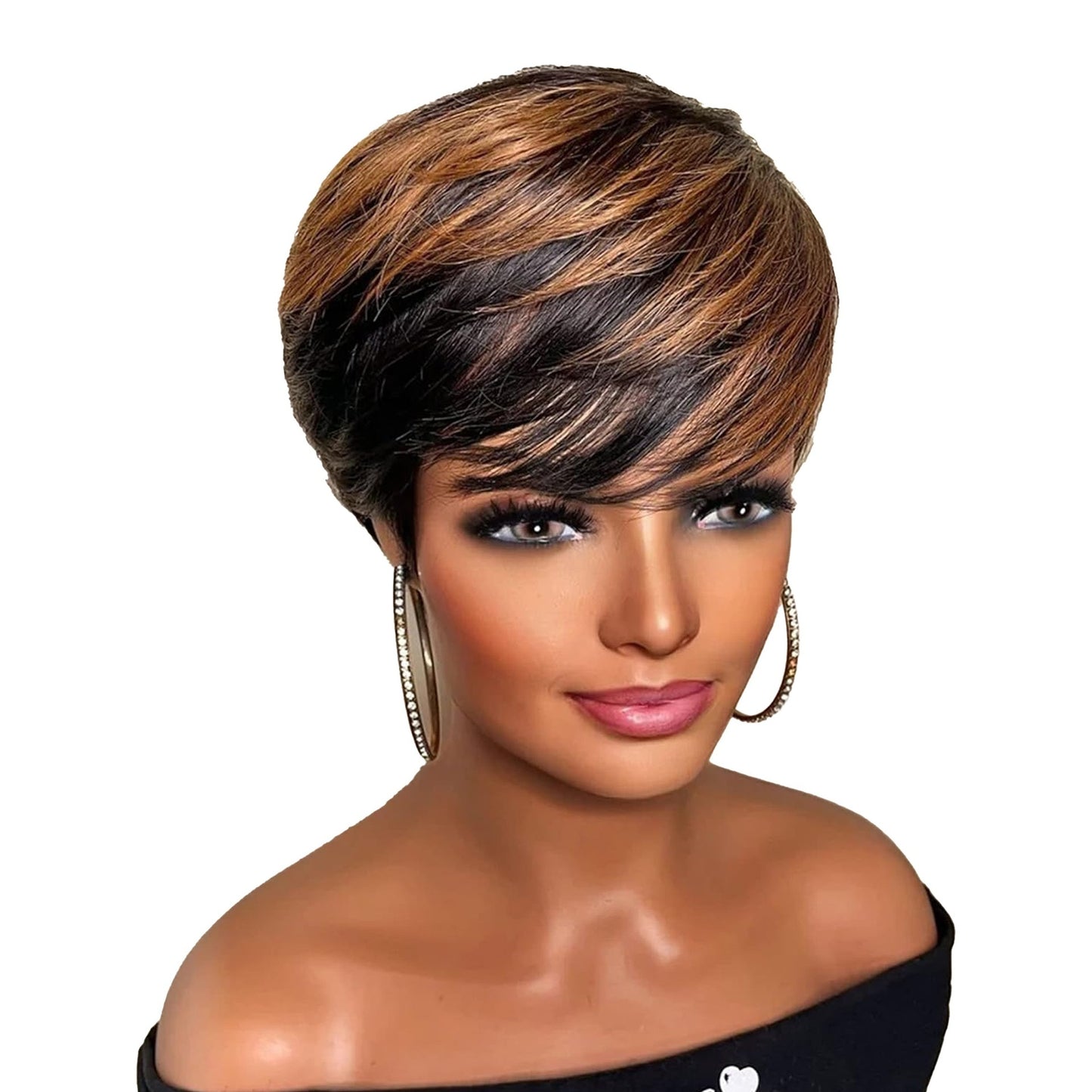 Fashion Attractive Trendy Human Short Headgear Real Hair Wig
