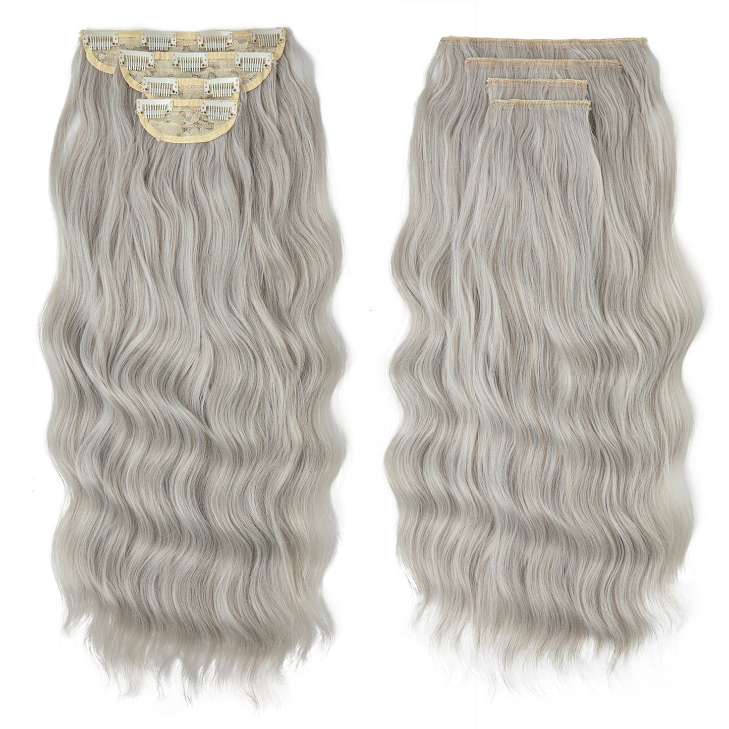 Women's Set Curly Hair Water Ripple One Piece Hairpiece Wig Long Curls