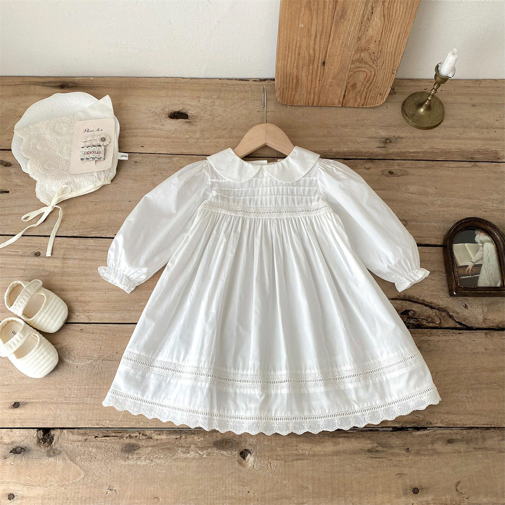 Style Dress Lace Doll Collar White Romper Jumpsuit, Climbing Suit