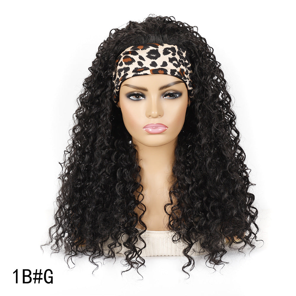 Hair Band Head Cover Export Curly Headband Sheath Wig Long Curls