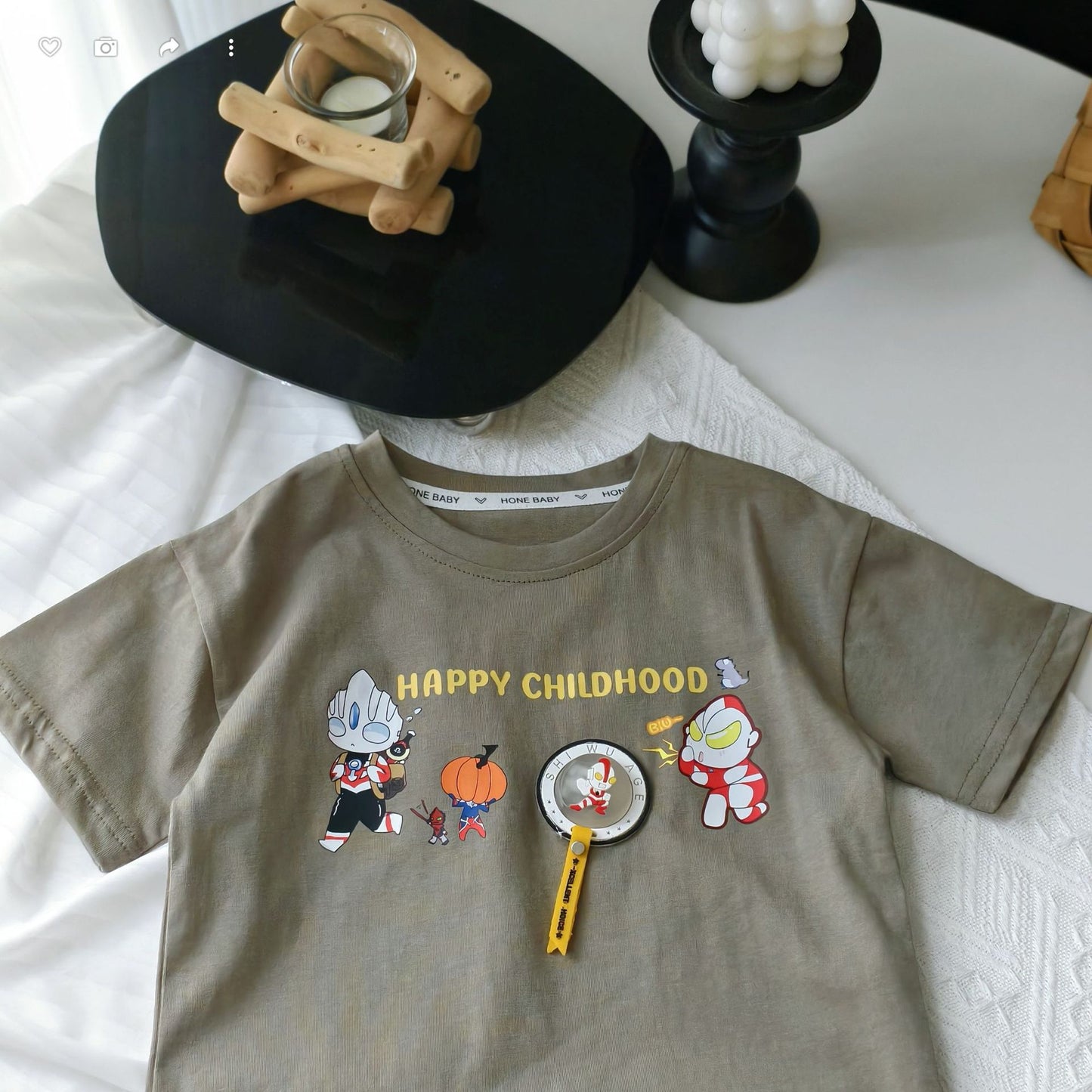 Summer Boys Cute Comfortable Pure Cotton Light Casual Short Children's T-shirt