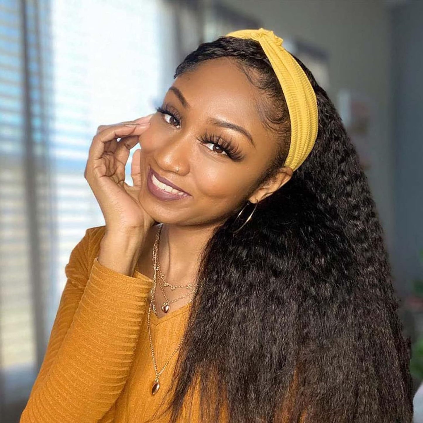 Straight Hair Ice Silk Band Headband Other Wig