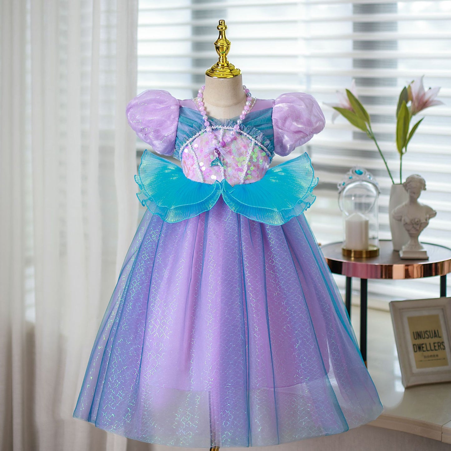 Luminous Princess Summer Birthday Mesh Puff Children's Dress