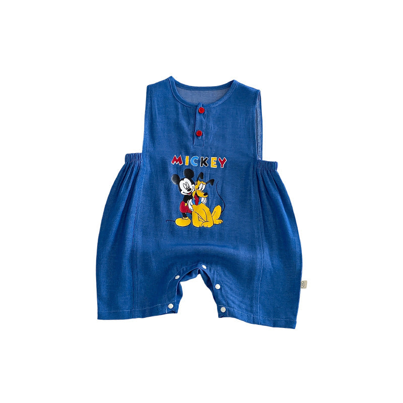 Children's Fashion Striped Vest Summer Top Korean Style Patchwork Children's T-shirt