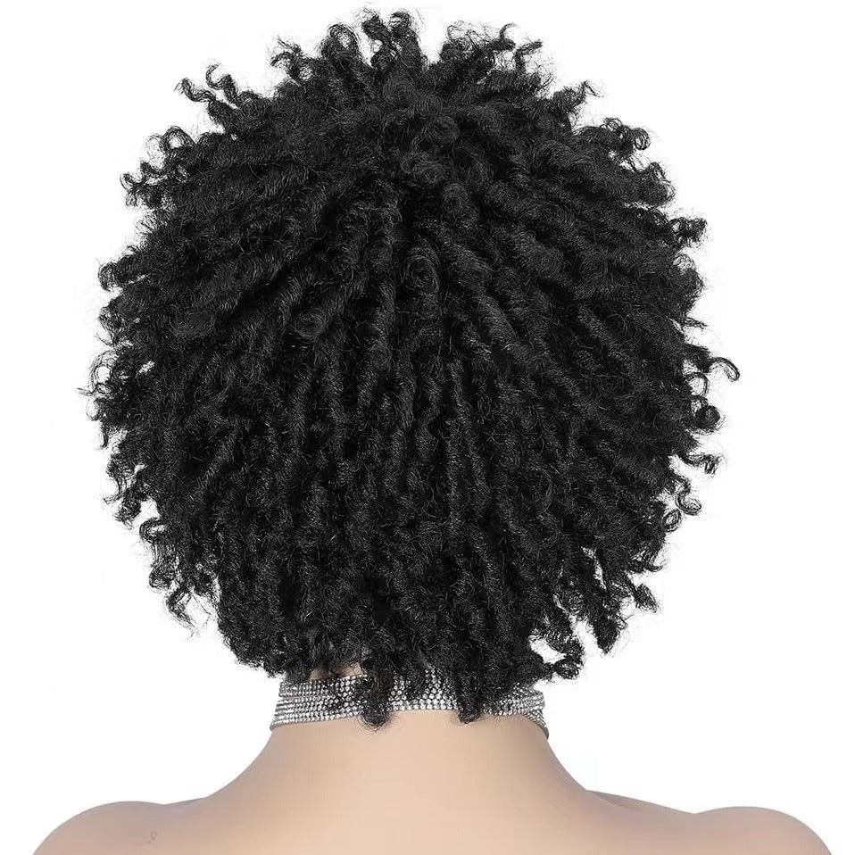 African Head Sleeve Curved Fluffy Explosion Wig Short Curly Hair