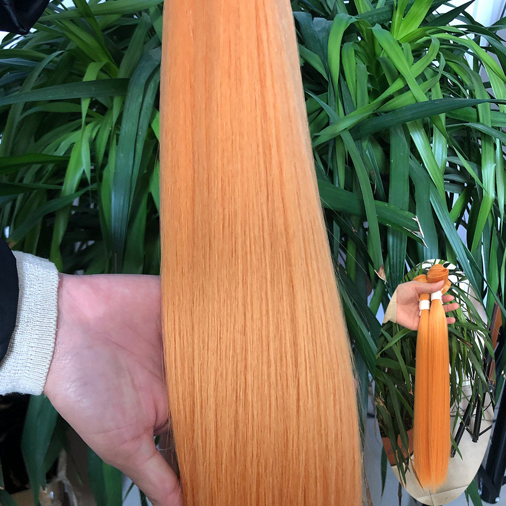 Women's Chemical Fiber African Hair Band Weft Long Straight Wig