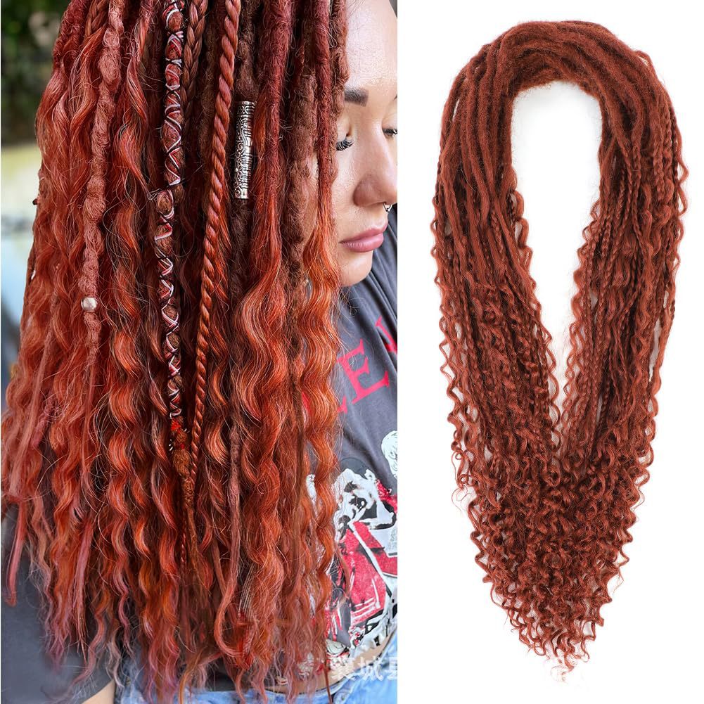 Braid Double Tail Rolled Three-strand Dreadlocks Wig Ponytail