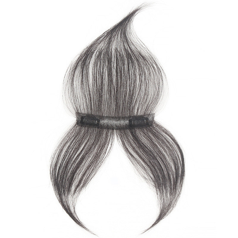 Set Female Head Real Human Light Natural Forehead Sideburns Replacement Wig Bangs