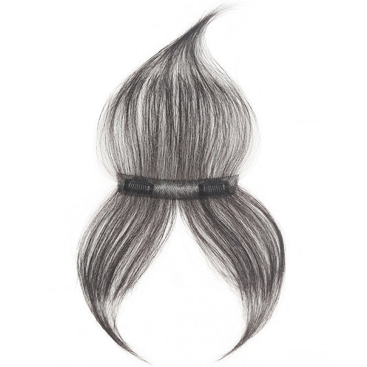 Set Female Head Real Human Light Natural Forehead Sideburns Replacement Wig Bangs