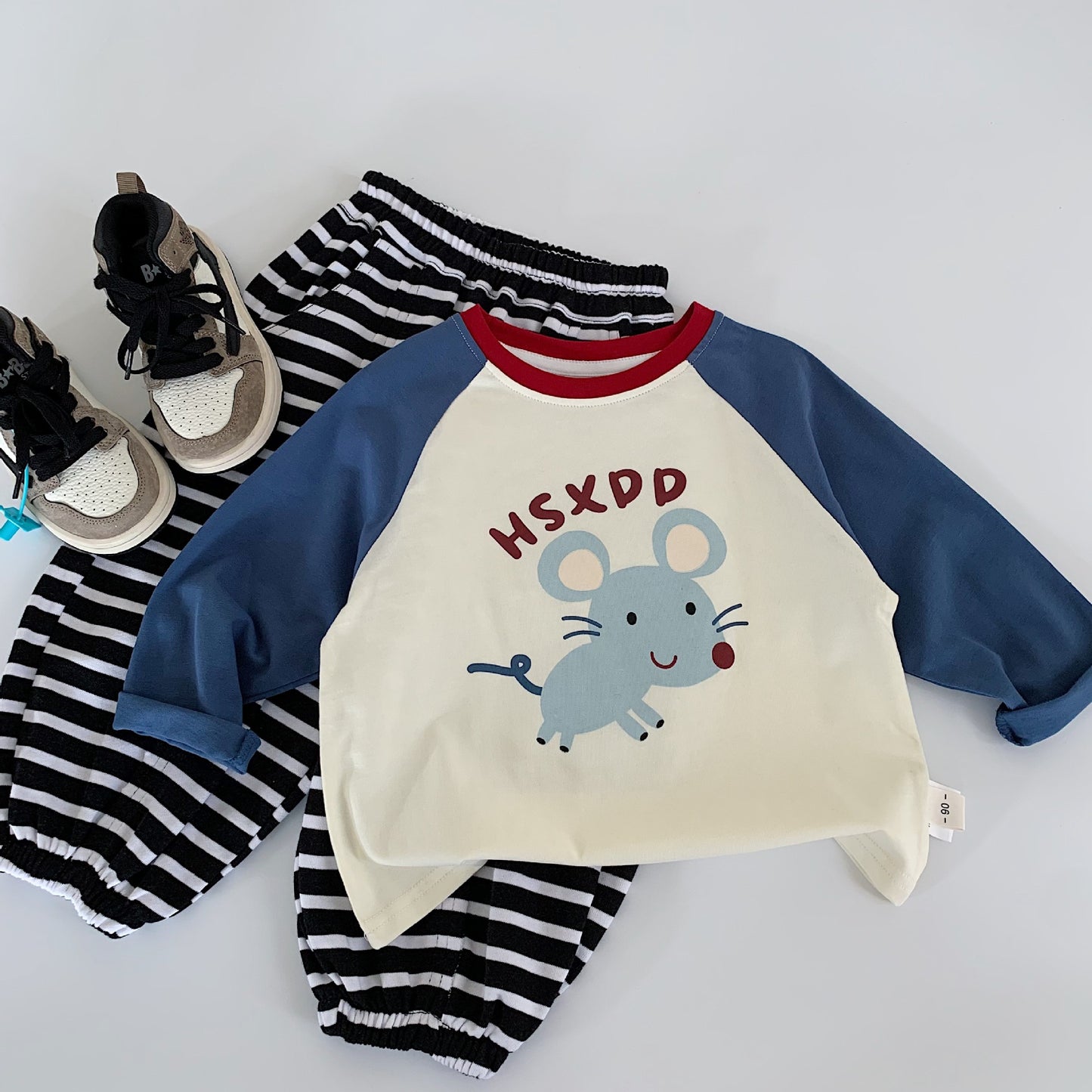 Women's & Men's Korean Style Spring Clothing Long-sleeved Shirt Children's T-shirt