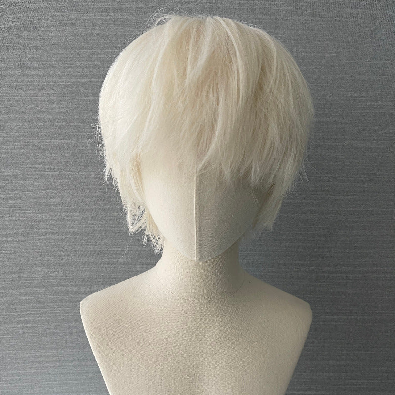 Men's Hair Differential Broken Cover Platinum Natural Fluffy Boys Men's Wig