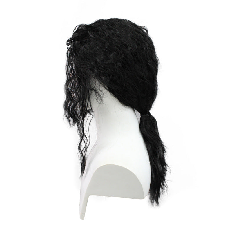 Jackson Rock Imitation Show Sketch Performance Stage Black Cos Wig