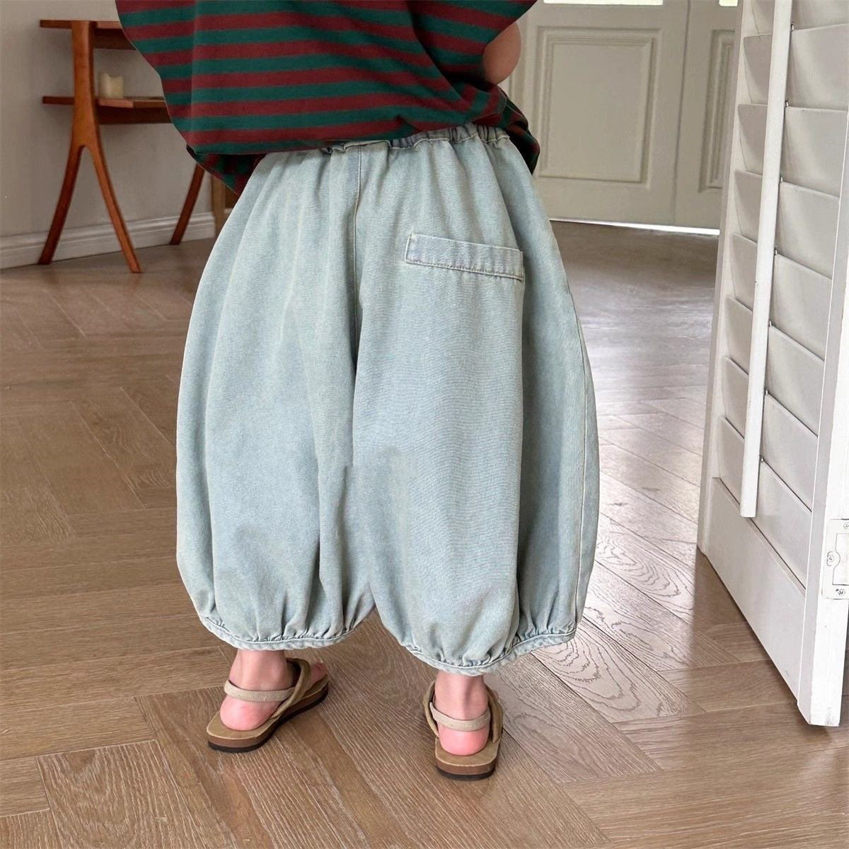 Children's Summer Retro Denim Korean Style Boy Wide Children's Pants