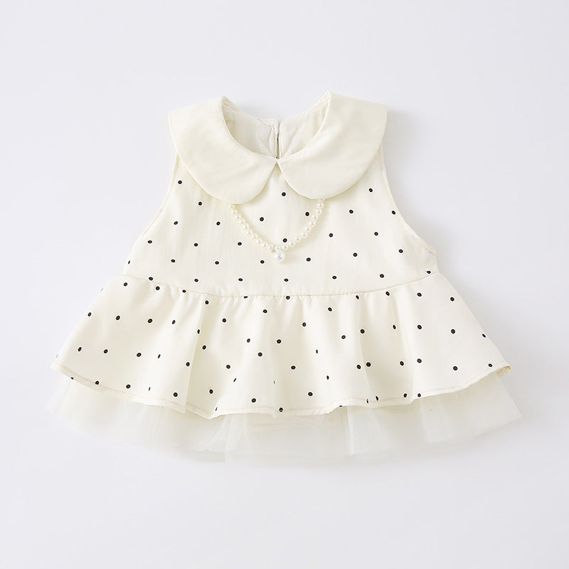 Born Romper Sweet Polka Dot Vest Skirt Young Jumpsuit, Climbing Suit