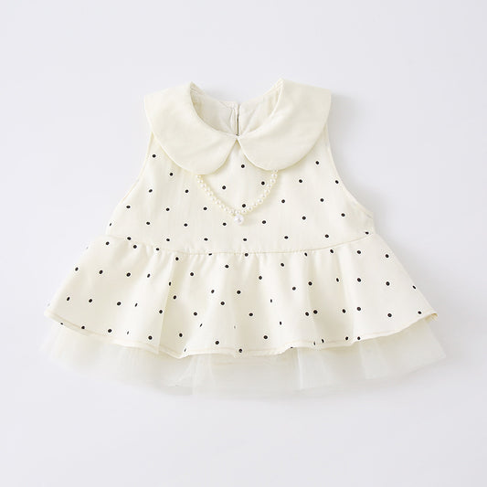 Born Romper Sweet Polka Dot Vest Skirt Young Jumpsuit, Climbing Suit